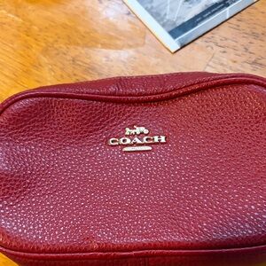 Coach Textured Red Leather Wristlet